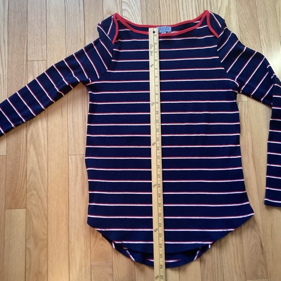 NWOT Joseph A Cotton Striped Long Sleeve Top - Picture 8 of 10